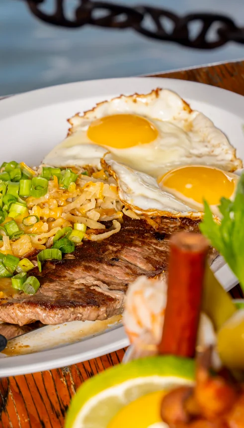 New York Strip Steak and Eggs